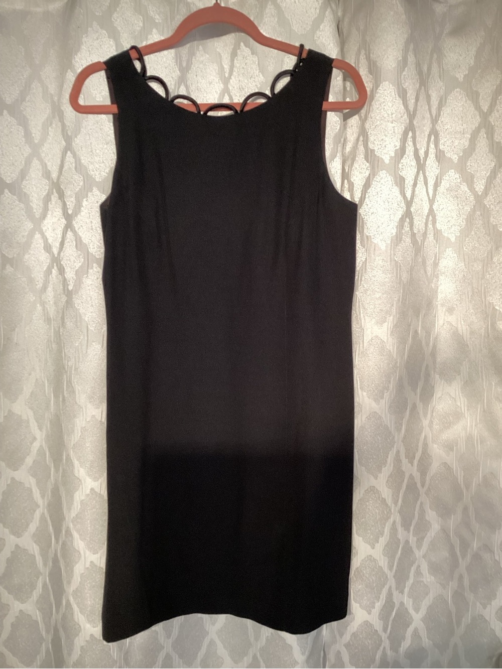 Nanette Lepore Black Sleeveless Shift Dress with Loop Neck Detail